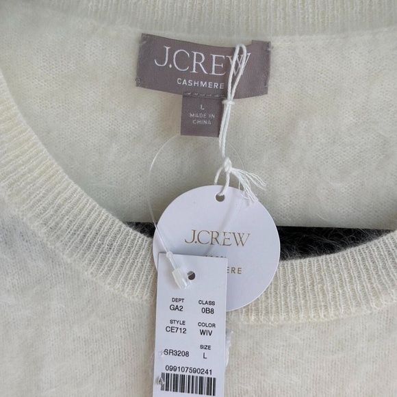 J. Crew Women's Cream Crew Neck Sweater - Picture 4 of 8